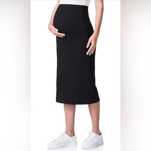 Maternity Black Midi Skirt
